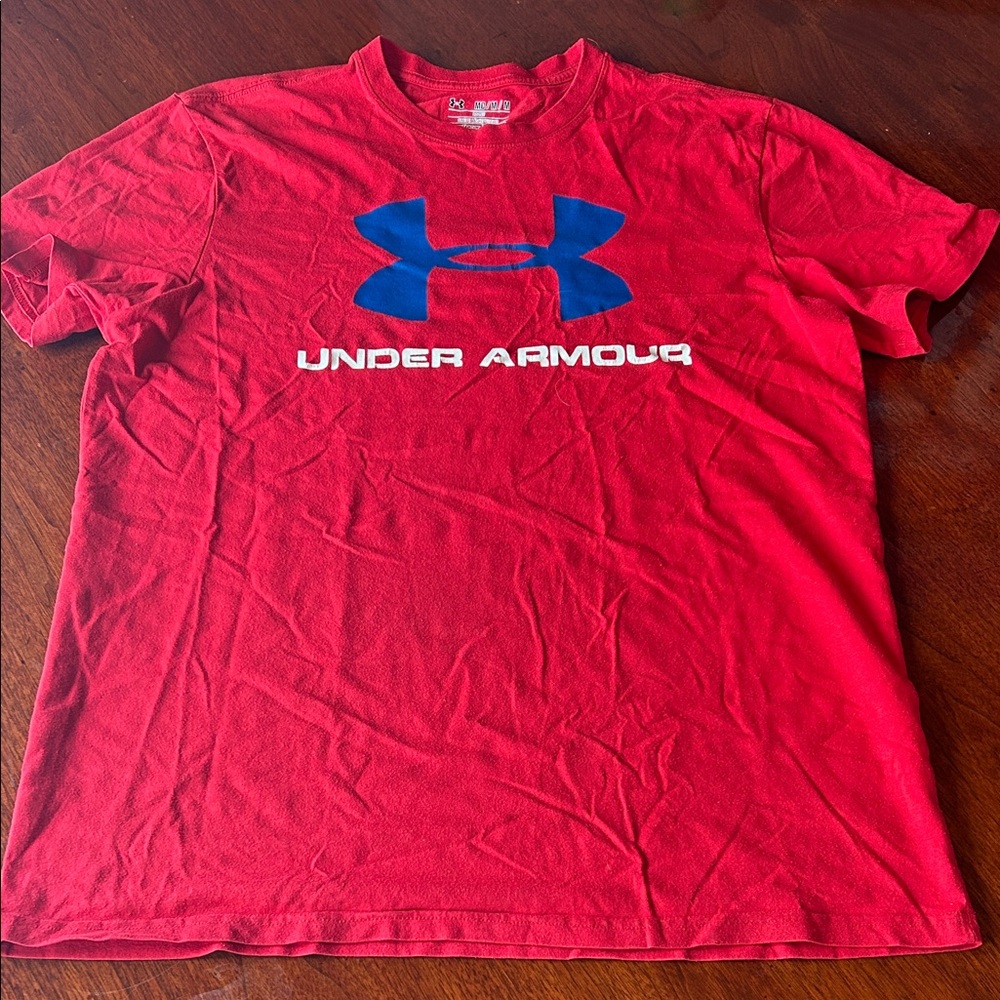 Mens Under Armour Red and Blue Men's Shirt size Medium